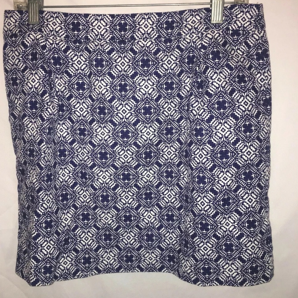 J. Crew  Geometric Pattern Pencil Skirt Size 10